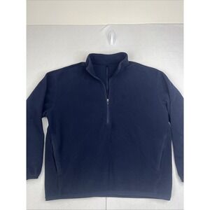 Lululemon Sweater Mens Size L Oversized Fit Fleece Half Zip Pullover Navy